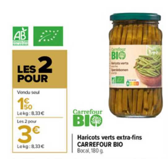 Haricots Verts Extra-fins Carrefour Bio