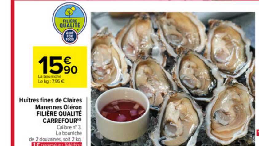 huîtres fines de claires marennes oléron filière qualité carrefour