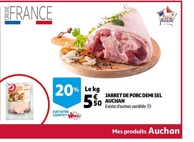 Jarret De Porc Demi Sel Auchan