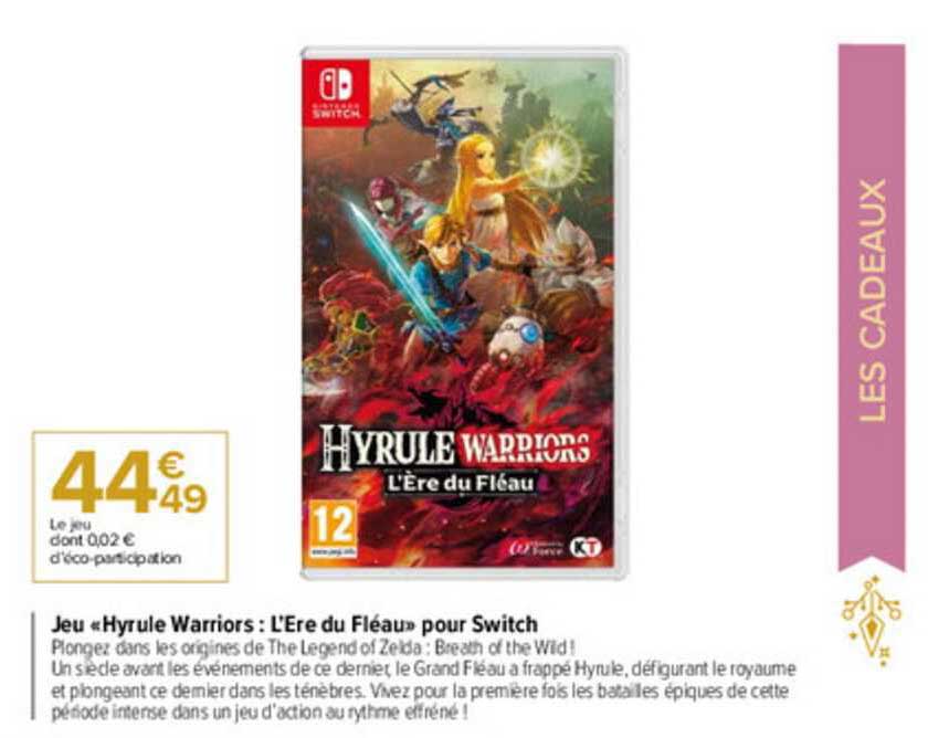 jeu «hyrule warriors : l'ère du fléau» pour switch