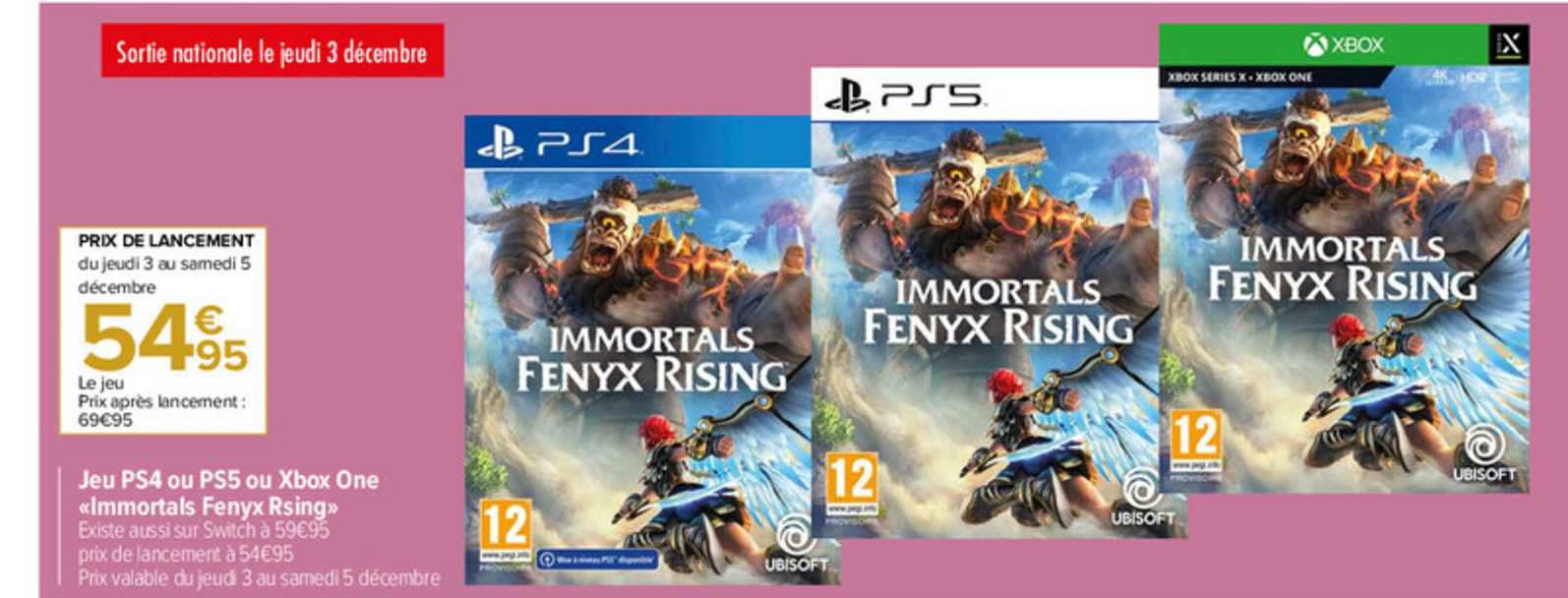 jeu ps4 ou ps5 ou xbox one «immortals fenyx rsing»