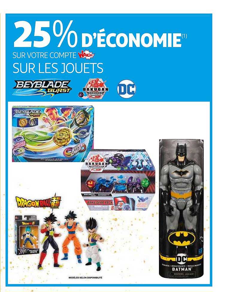 jouets beyblade burst, bakugan, dc