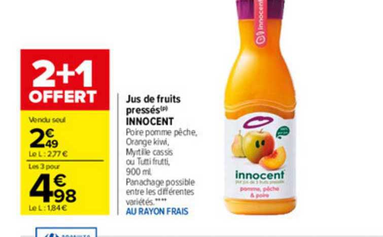 jus de fruits pressés innocent