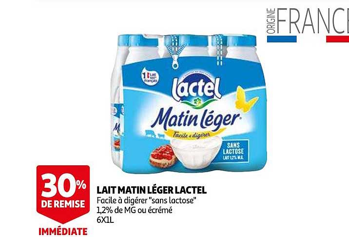 Lait Matin Léger Lactel