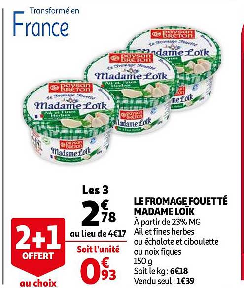 le fromage fouetté madame loïk