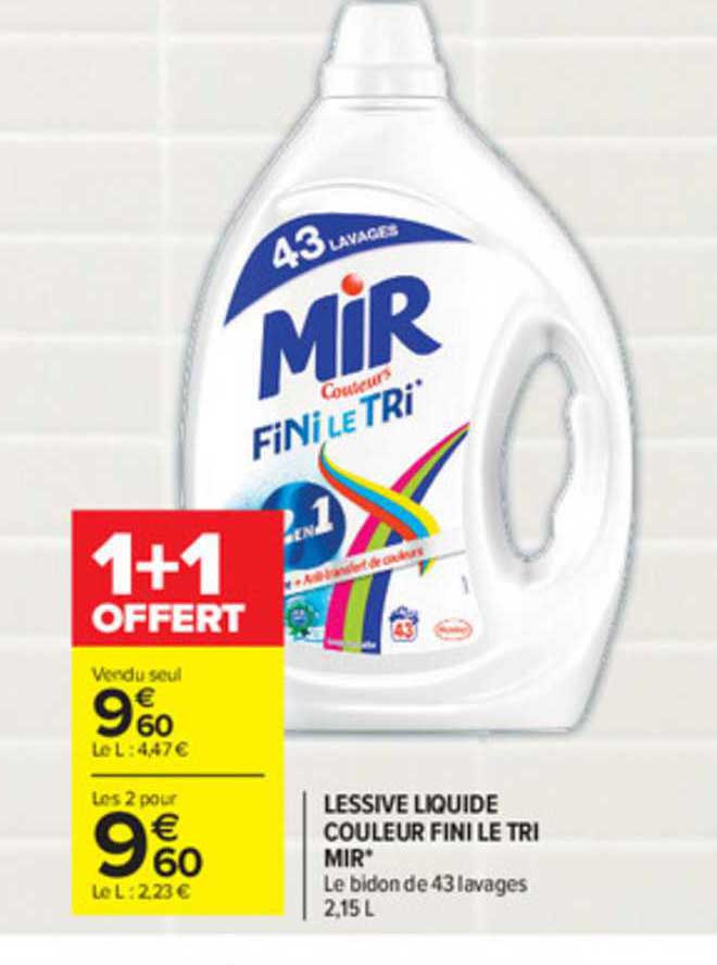 Lessive Liquide Couleur Fini Le Tri Mir