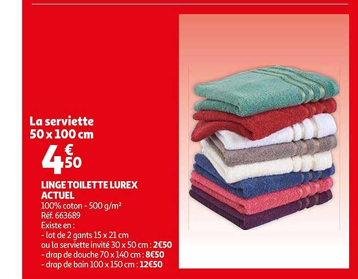linge toilette lurex actuel