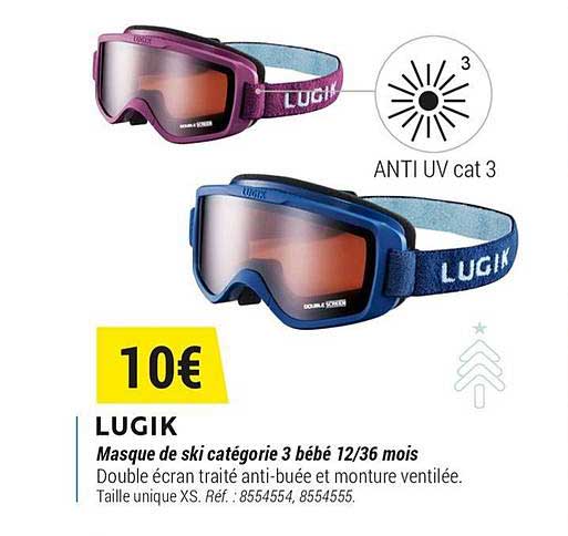 Lugik Masque De Ski Catégorie 3 Bébé 12 36 Mois