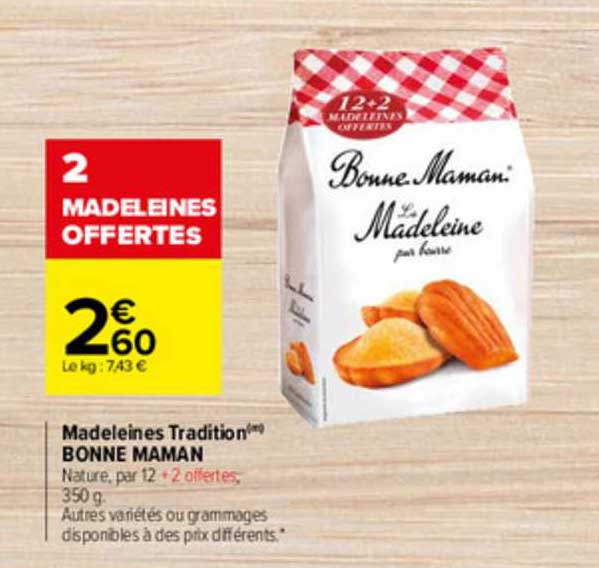 madeleines tradition bonne maman