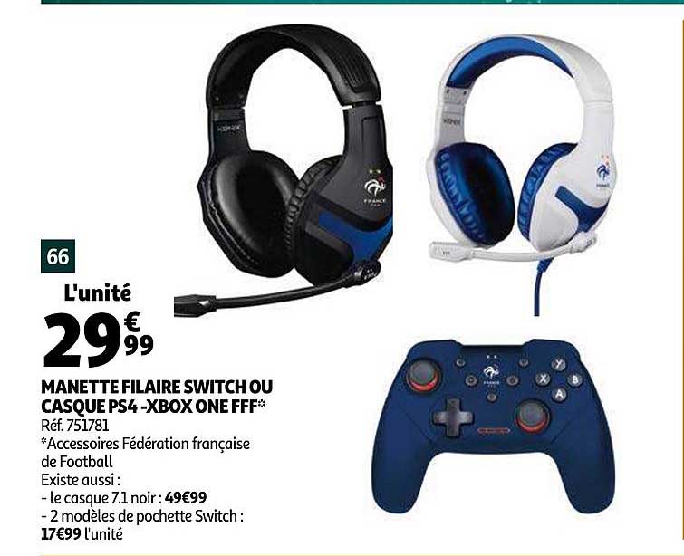 manette filaire switch ou casque ps4 - xbox onefff