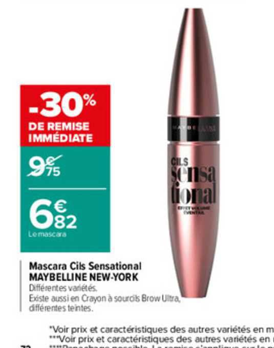 mascara cils sensational maybelline new york