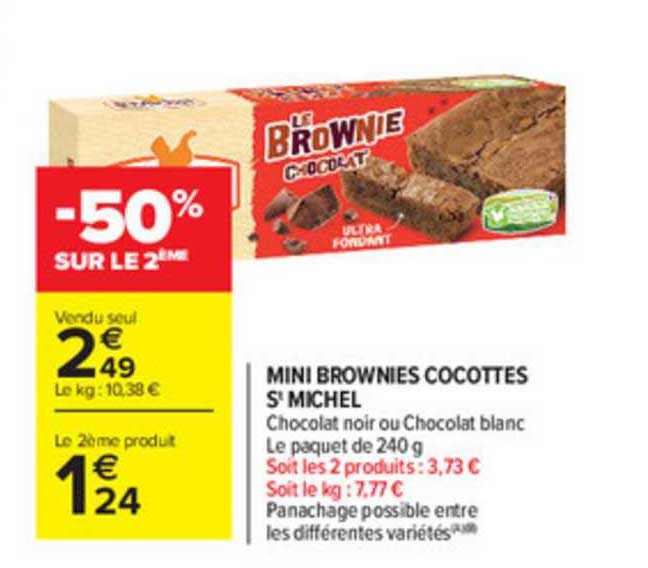 mini brownies cocottes st michel
