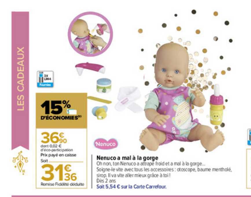 nenuco à mal à la gorge