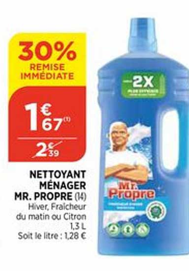 nettoyant ménager mr. propre 30% remise immédiate