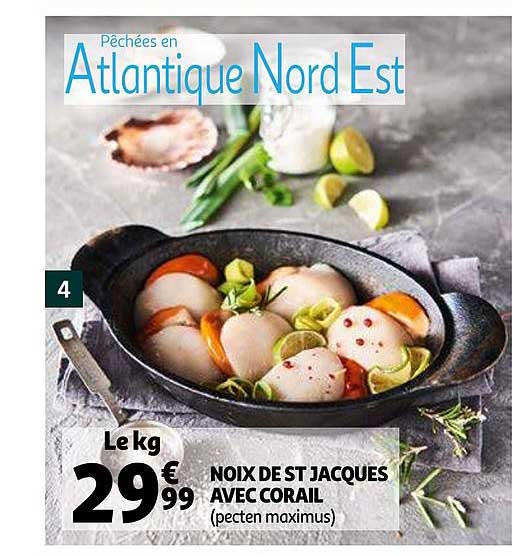 noix de st jacques avec corail