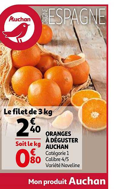 oranges à déguster auchan
