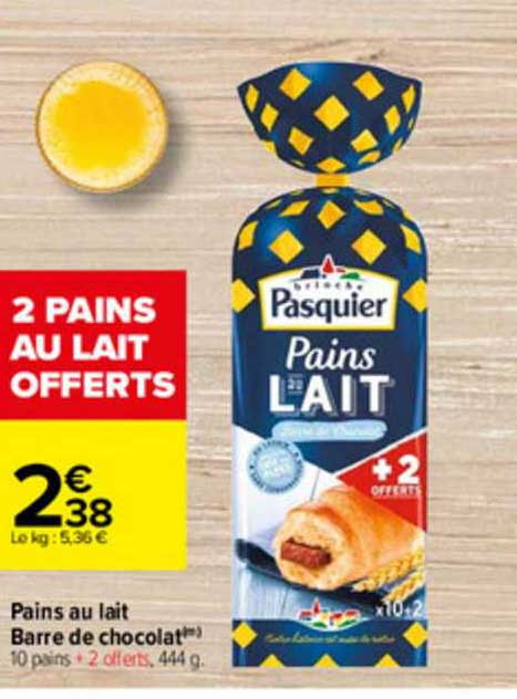 Pains Au Lait Barre De Chocolat Pasquier