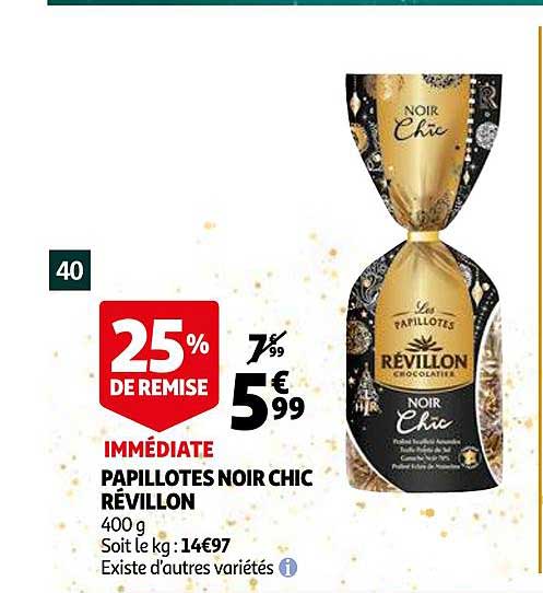 papillotes noir chic révillon