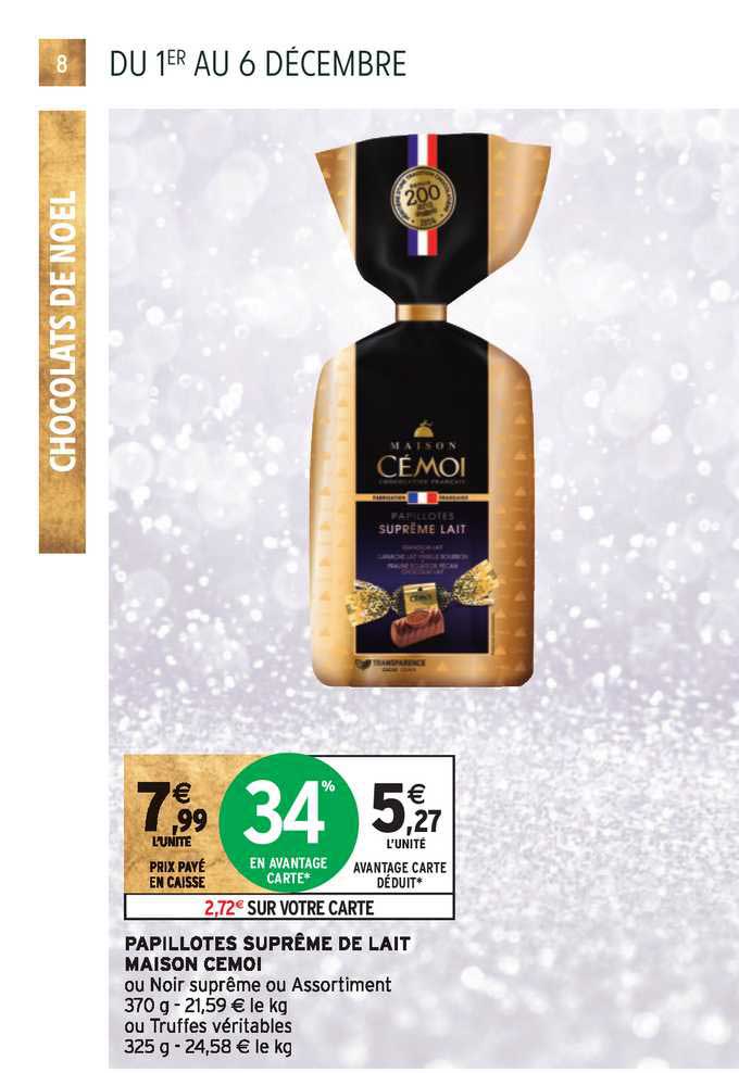 papillotes suprême de lait maison cemoi