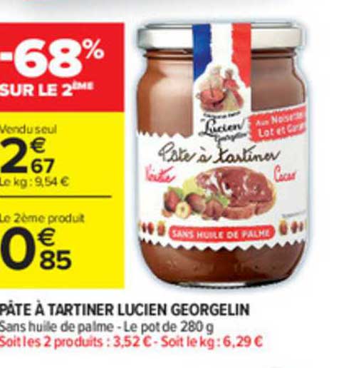 pâte à tartiner lucien georgelin