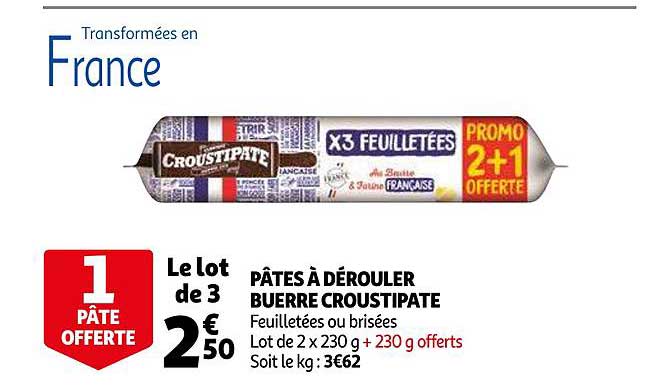 Pâtes à Dérouler Beurré Croustipate