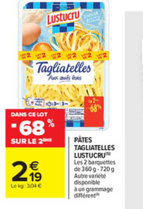 Pâtes Tagliatelles Lustucru