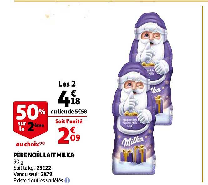 Père Noël Lait Milka