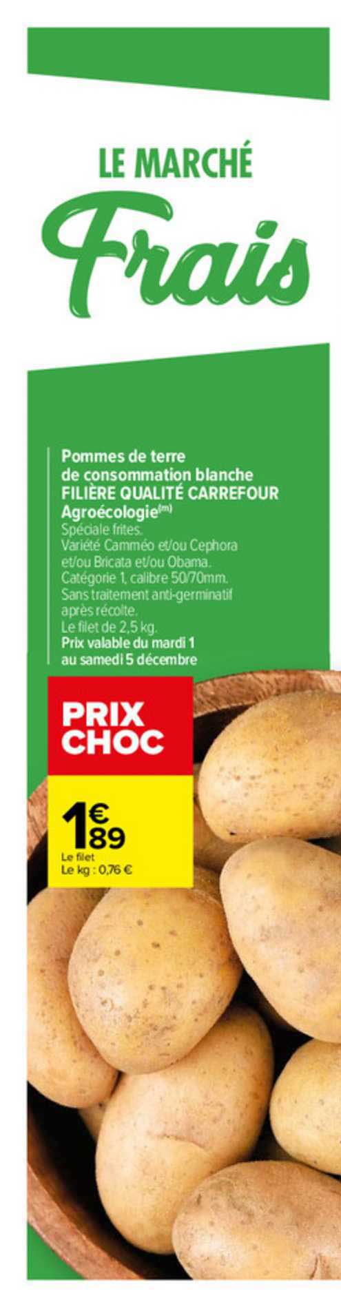 Pommes De Terre De Consommation Blanche Filière Qualité Carrefour Agroécologie