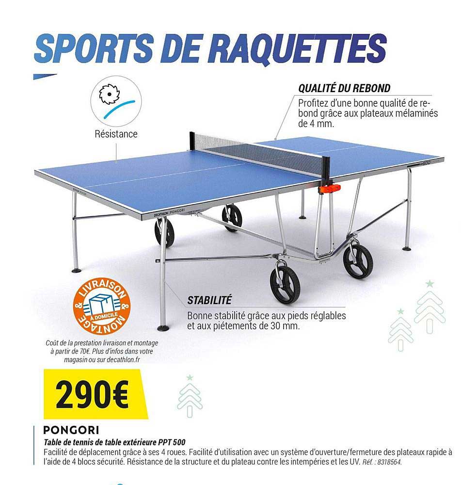 pongori table de tennis de table extérieure ppt 500