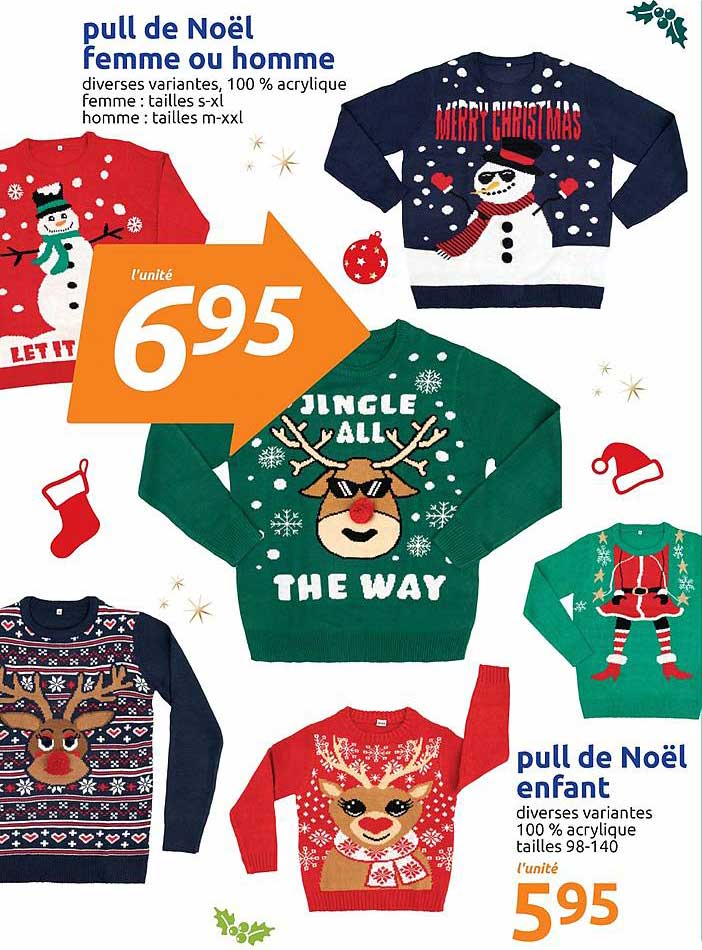 Pull De Noël Femme Ou Homme Pull De Noël Enfant