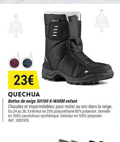 quechua bottes de neige sh100 x warm enfant