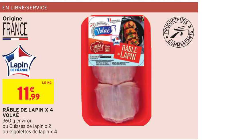 Râble De Lapin X 4 Volaé