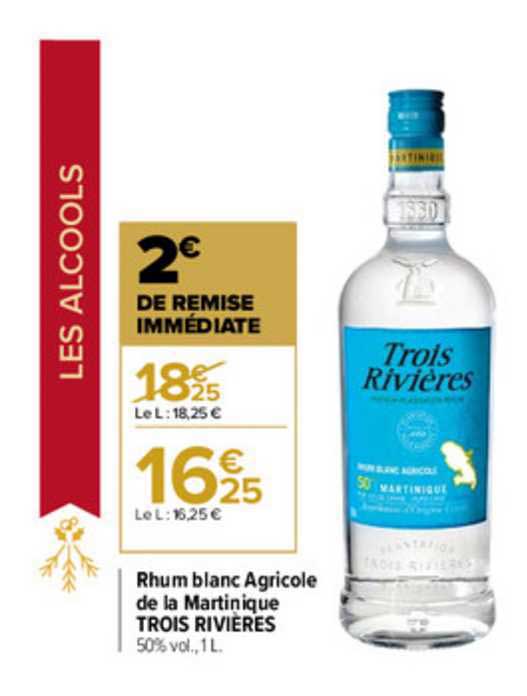 rhum blanc agricole de la martinique trois rivières