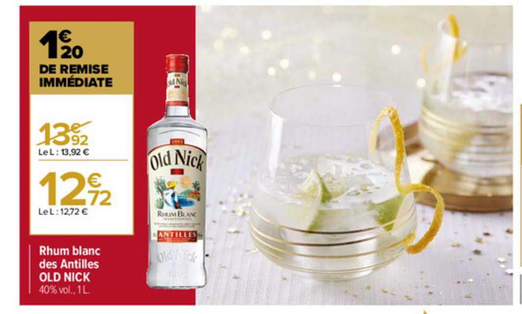 rhum blanc des antilles old nick