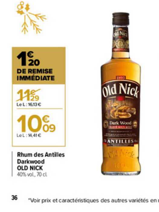 rhum des antilles darkwood old nick