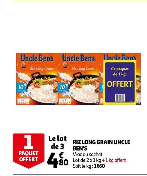 riz long grain uncle ben's