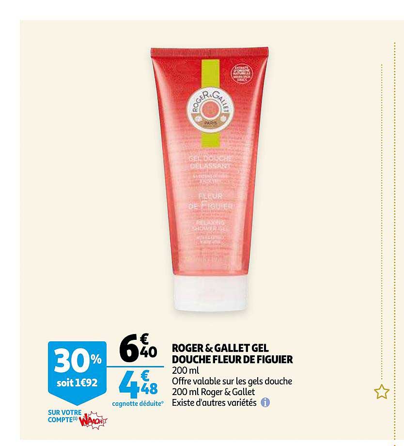 roger & gallet gel douche fleur de figuier