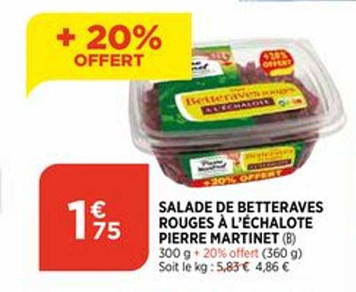 salade de betteraves rouges à l'échalote pierre martinet