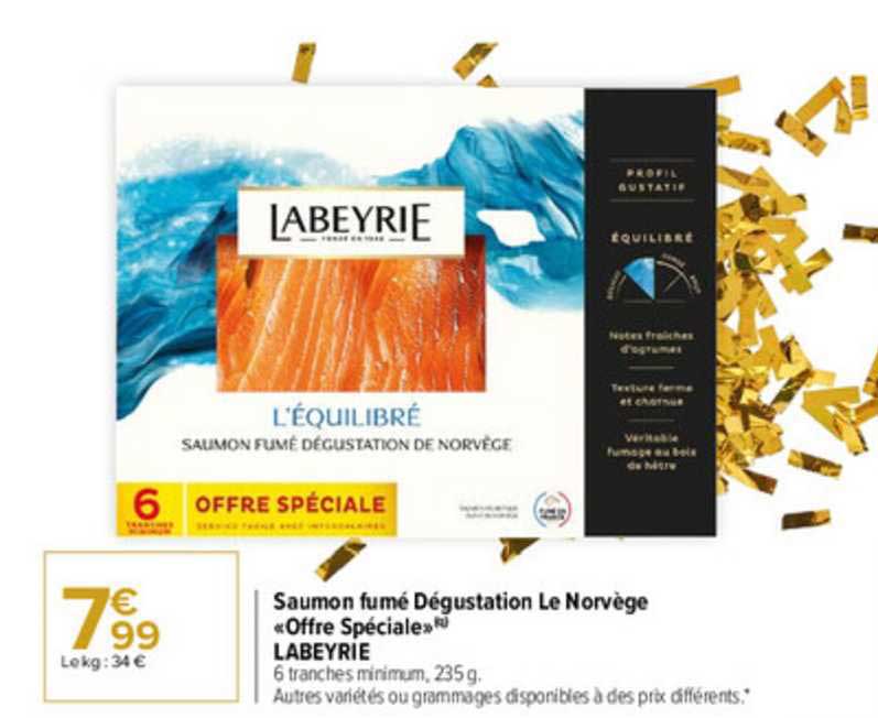 Saumon Fumé Dégustation Le Norvège «offre Spéciale» Labeyrie