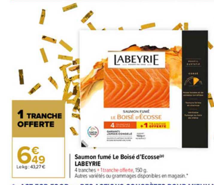 saumon fumé le boisé d'écosse labeyrie