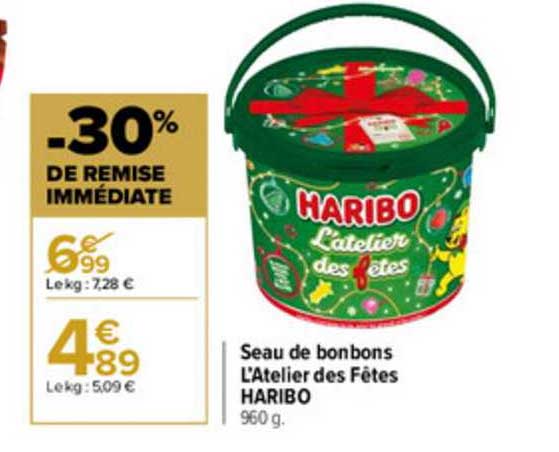 seau de bonbons l'atelier des fêtes haribo