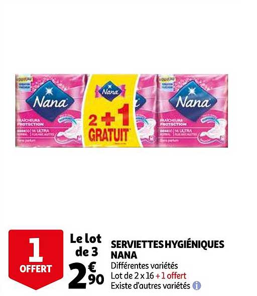 serviettes hygiéniques nana