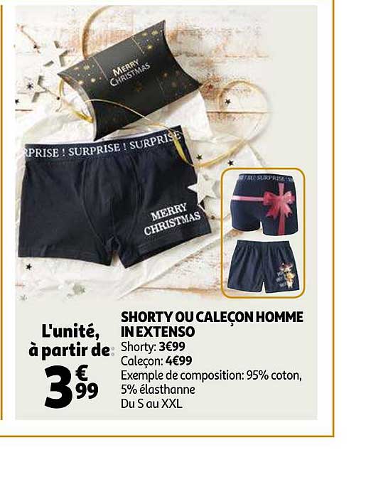 shorty ou caleçon homme in extenso