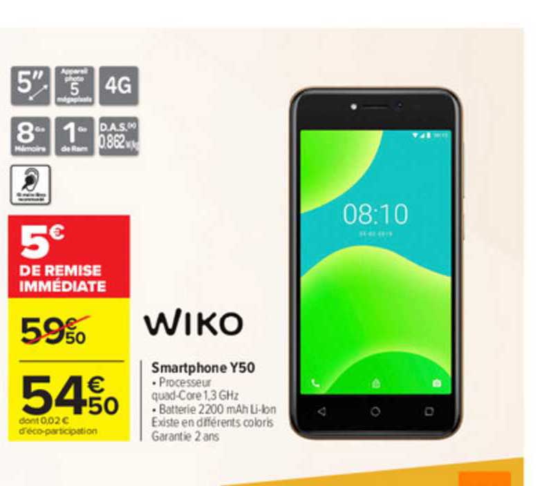 smarthphone y50 wiko
