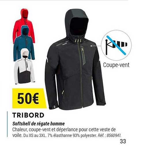 softshell de régate homme tribord