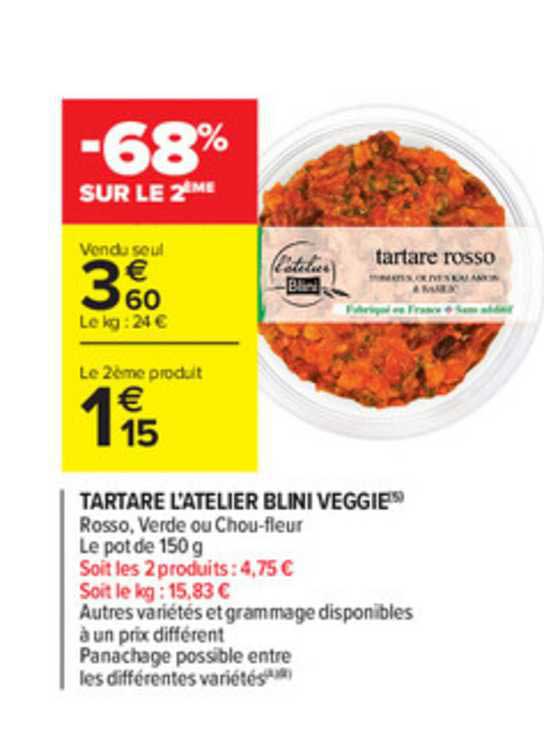 tartare l'atelier blini veggie