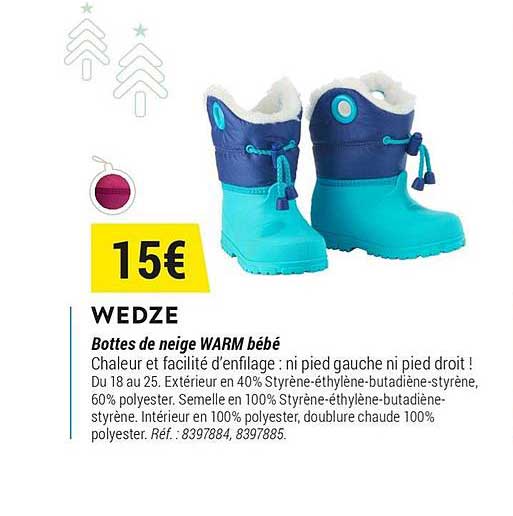 wedze bottes de neige warm bébé