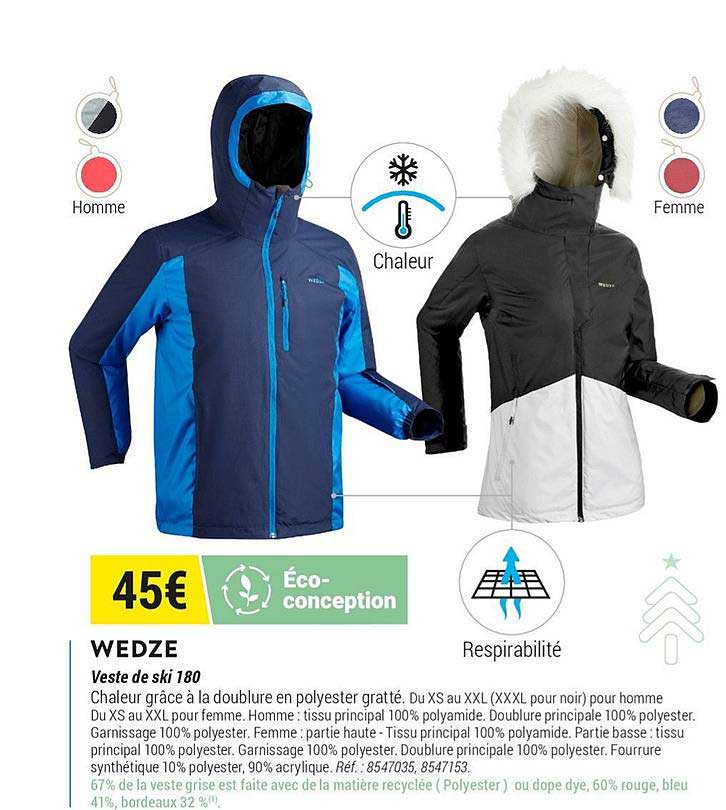 wedze veste de ski 180