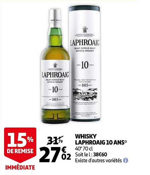 whisky laphroaig 10 ans
