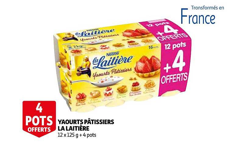 yaourts pâtissiers la laitière